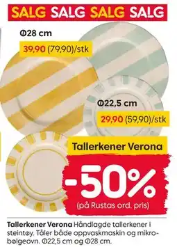 Rusta Tallerkener Verona tilbud