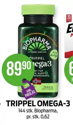 Kiwi TRIPPEL OMEGA-3 tilbud