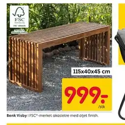 Rusta Benk Visby tilbud