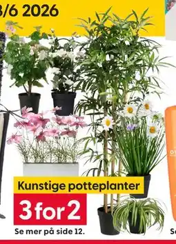 Rusta Kunstige potteplanter tilbud