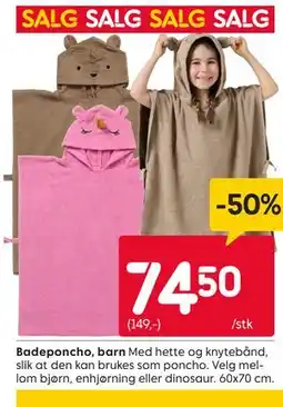 Rusta Badeponcho, barn tilbud