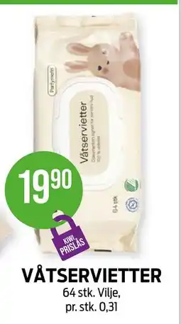 Kiwi VÅTSERVIETTER tilbud