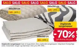 Rusta Utgående sengetepper tilbud
