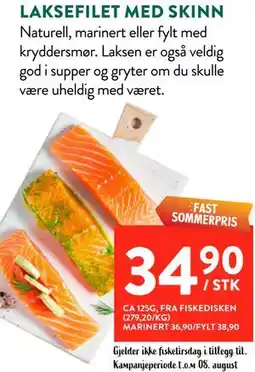 Jacobs LAKSEFILET MED SKINN tilbud