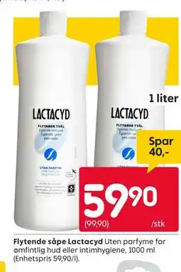 Rusta Flytende såpe Lactacyd tilbud