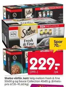 Rusta Sheba våtfôr, katt tilbud