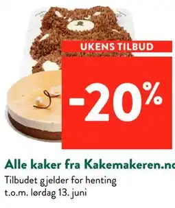 Jacobs Alle kaker fra Kakemakeren.no tilbud