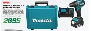Coop Byggmix MAKITA DDF490WF 18 V DRILL MED BATTERI tilbud