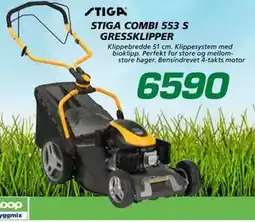 Coop Byggmix STIGA COMBI 553 S GRESSKLIPPER tilbud