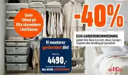 Obs Bygg ELFA GARDEROBEINNREDNING tilbud