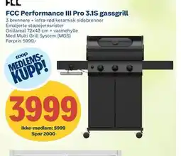 Coop Byggmix FCC Performance III Pro 3.1S gassgrill tilbud