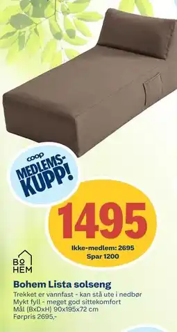 Coop Byggmix Bohem Lista solseng tilbud