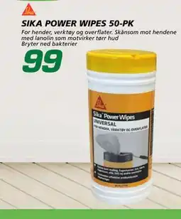 Coop Byggmix SIKA POWER WIPES 50-PK tilbud