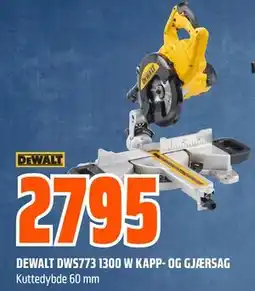 Obs Bygg DEWALT DWS773 1300 W KAPP- OG GJÆRSAG tilbud