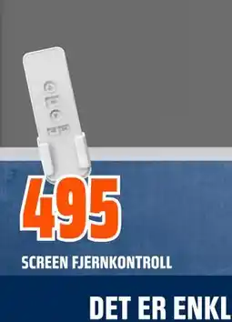 Obs Bygg SCREEN FJERNKONTROLL tilbud