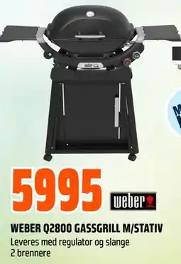 Obs Bygg WEBER Q2800 GASSGRILL M/STATIV tilbud