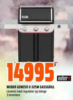 Obs Bygg WEBER GENESIS E-325W GASSGRILL tilbud