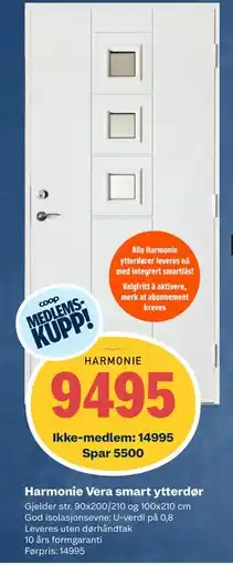 Obs Bygg Harmonie Vera smart ytterdør tilbud