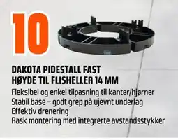 Obs Bygg DAKOTA PIDESTALL FAST HØYDE TIL FLISHELLER 14 MM tilbud