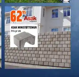 Obs Bygg ASAK MINISTØTTEMUR tilbud