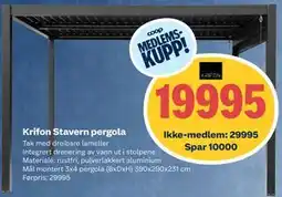 Obs Bygg Krifon Stavern pergola tilbud
