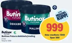 Obs Bygg Butinox Futura dekkbeis/maling tilbud