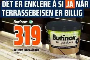 Obs Bygg BUTINOX TERRASSEBEIS tilbud