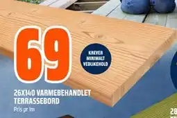 Obs Bygg 26X140 VARMEBEHANDLET TERRASSEBORD tilbud