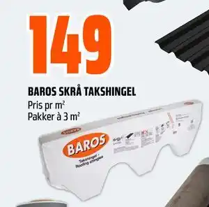 Obs Bygg BAROS SKRÅ TAKSHINGEL tilbud