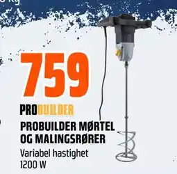 Obs Bygg PROBUILDER MØRTEL OG MALINGSRØRER tilbud