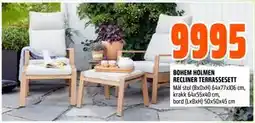 Obs Bygg BOHEM HOLMEN RECLINER TERRASSESETT tilbud