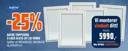 Obs Bygg NATRE TOPPSVING 3-LAGS GLASS (U 1,0) VINDU tilbud