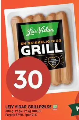 Coop Mega LEIV VIDAR GRILLPØLSE tilbud