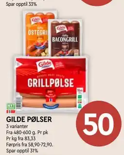 Coop Mega GILDE PØLSER tilbud