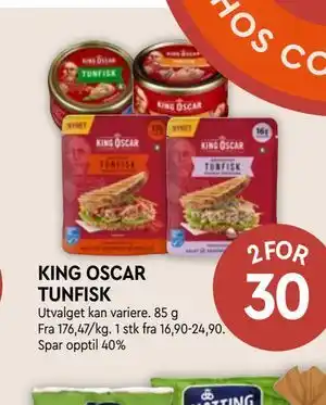 Coop Mega KING OSCAR TUNFISK tilbud
