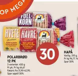 Coop Mega POLARBRØD 12 PK tilbud