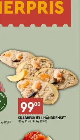 Coop Mega KRABBESKJELL HÅNDRENSET tilbud