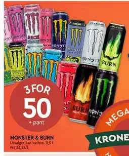 Coop Mega MONSTER & BURN tilbud