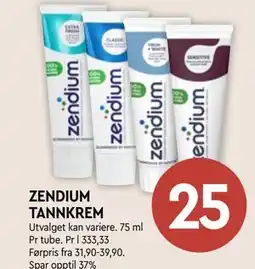Coop Mega ZENDIUM TANNKREM tilbud