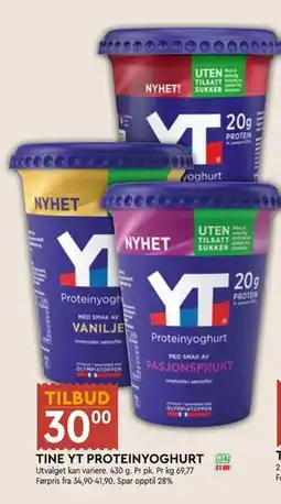 Coop Mega TINE YT PROTEINYOGHURT tilbud