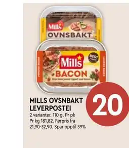 Coop Mega MILLS OVSNBAKT LEVERPOSTEI tilbud