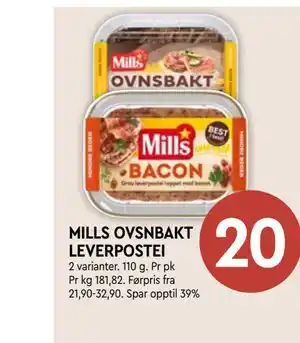 Coop Mega MILLS OVSNBAKT LEVERPOSTEI tilbud