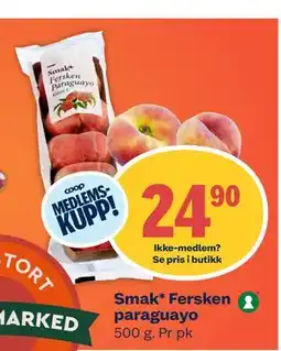 Coop Mega Smak* Fersken paraguayo, Medlemspris tilbud