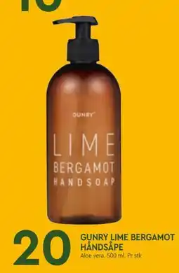 Coop Mega GUNRY LIME BERGAMOT HÅNDSÅPE tilbud