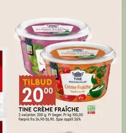Coop Mega TINE CRÈME FRAÎCHE tilbud