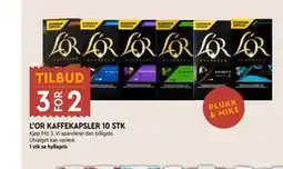 Coop Mega L’OR KAFFEKAPSLER 10 STK tilbud