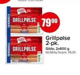 Spar Grillpølse 2-pk tilbud