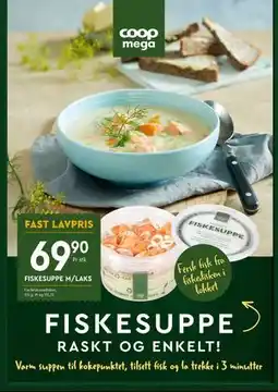Coop Mega FISKESUPPE M/LAKS tilbud