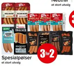 Spar Spesialpølser tilbud