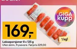 Gigaboks Lakseporsjoner 8 x 125 g tilbud
